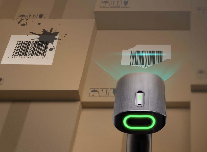 必发7790扫描枪精准识别破损条码